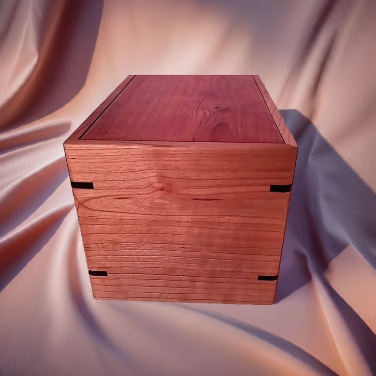Alternate side view of  Cherry Urn for Ashes  featuring Cherry top and Cherry sidesideal for creating a unique memorial