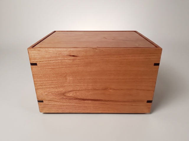 Cherry Laser Engraved Cremation Urn, Medium 150 cu in — one-of-a-kind cherry cremation urn No. 323