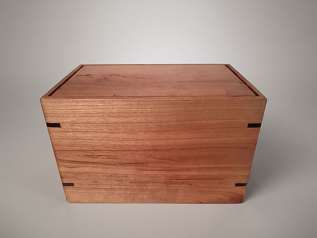Cherry Laser Engraved Cremation Urn, Medium 150 cu in — one-of-a-kind cherry cremation urn No. 213