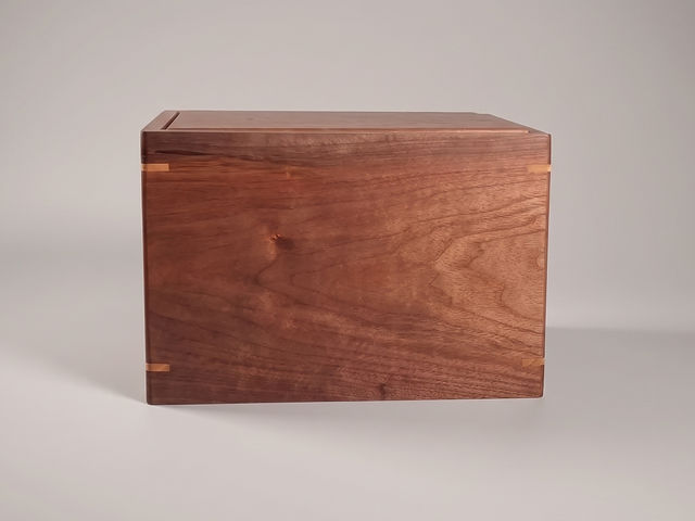 Walnut Laser Engraved Companion Cremation Urn, 402 cu in — one-of-a-kind walnut cremation urn No. 541