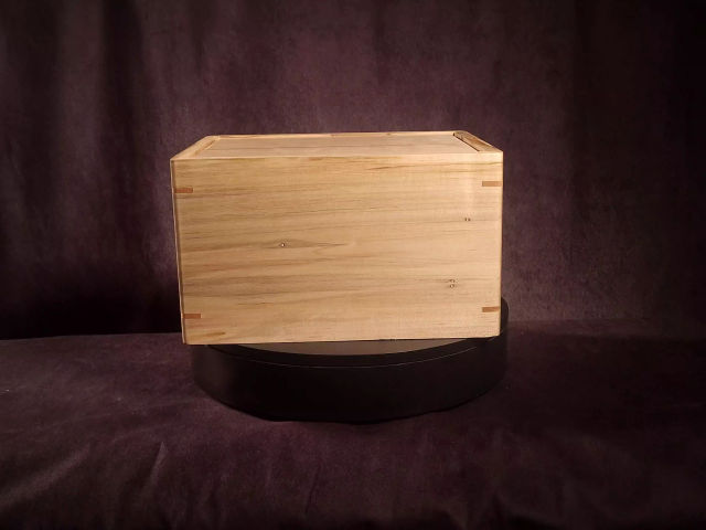 Large Maple Cremation Urn, 364 cu in — one-of-a-kind maple cremation urn No. 542