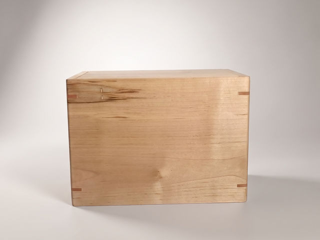 Maple Laser Engraved Companion Cremation Urn, 393 cu in — one-of-a-kind maple cremation urn No. 535