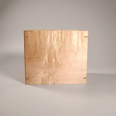 Front and top view of Laser Engraved Urns | Custom Companion Maple Urn, 488 cu in, showcasing its design and customizable engraving area
