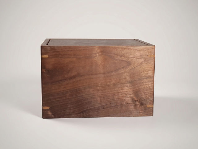 Personalized Large Walnut Urn, 372 ci — one-of-a-kind walnut cremation urn No. 533