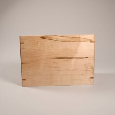 Front and top view of Laser Engraved Urns | Personalized Large Maple Urn, 306 cu in, showcasing its design and customizable engraving area