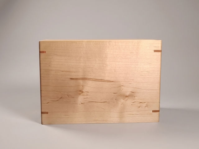 Maple Laser Engraved Companion Cremation Urn, 378 cu in — one-of-a-kind maple cremation urn No. 531