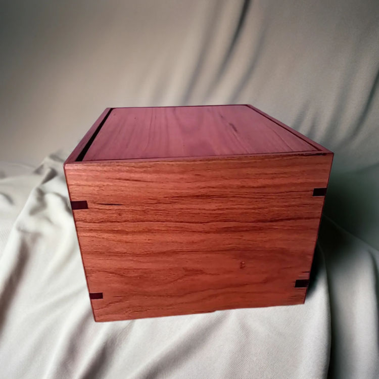 Alternate side view of Legacy Cherry Urn featuring Cherry top and Cherry sidesideal for creating a unique memorial