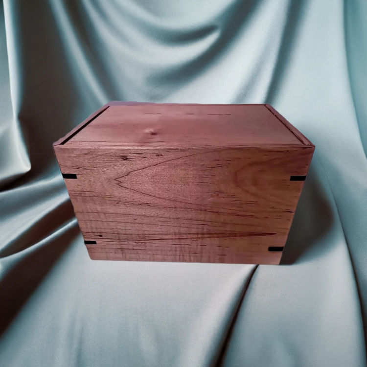 Front and top view of Maple Cherished Keepsake Urn, showcasing its design and customizable engraving area