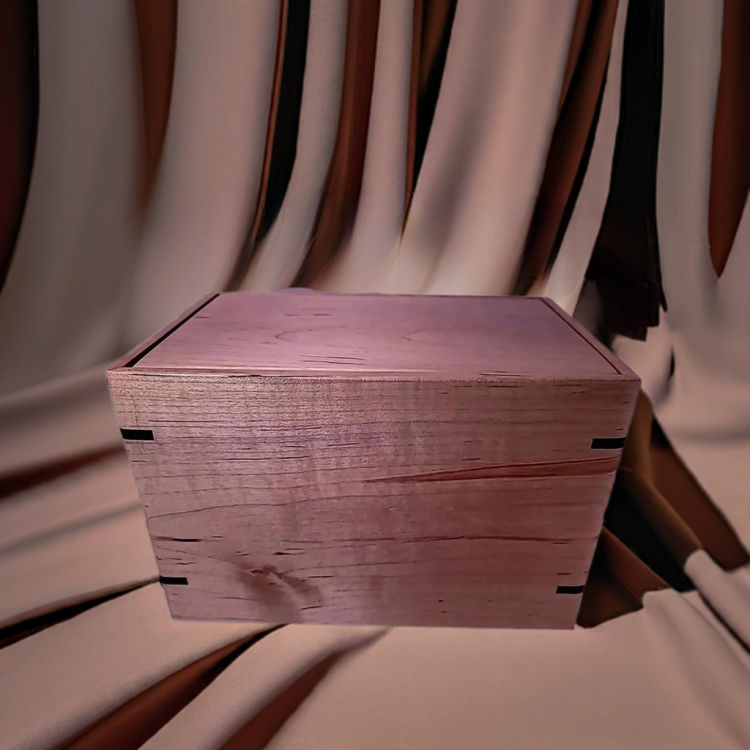 Alternate side view of  Maple Engravable Tribute Urn  featuring Maple top and Maple sidesideal for creating a unique memorial
