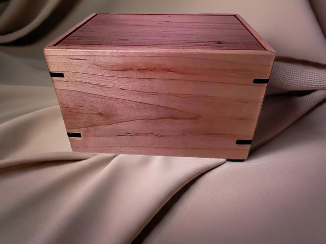 Personalized Medium Maple Urn, 150 ci — one-of-a-kind maple cremation urn No. 313