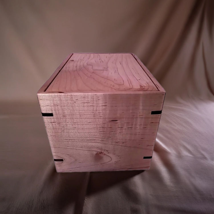 Alternate side view of Maple Memorial Urn featuring Maple top and Maple sidesideal for creating a unique memorial
