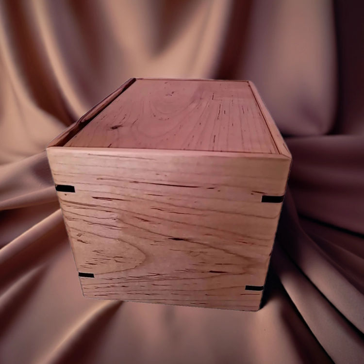 Alternate side view of  Maple Personalized Urn  featuring Maple top and Maple sidesideal for creating a unique memorial