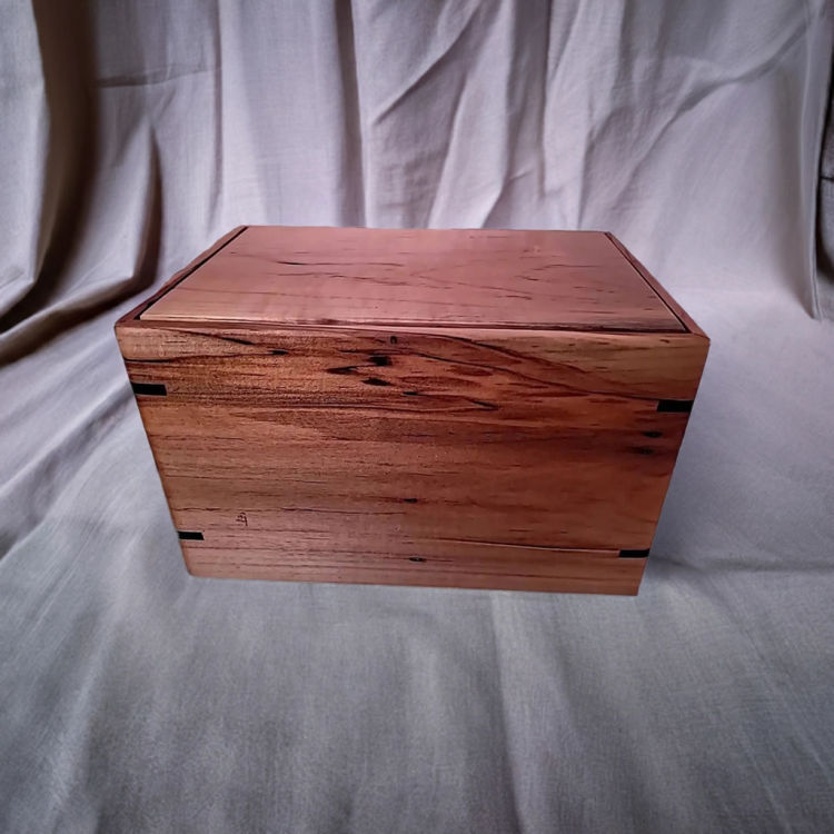 Back view of Maple Photo Urn with Maple top and Maple sidesperfect for personalization