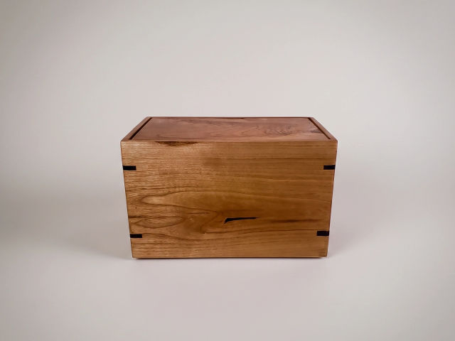 Cherry Laser Engraved Cremation Urn, Medium 150 cu in — one-of-a-kind cherry cremation urn No. 329