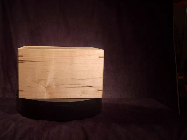 Personalized Large Maple Urn, 323 ci — one-of-a-kind maple cremation urn No. 525