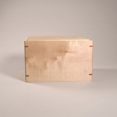 Front and top view of Personalized Large Maple Urn, 361 cu in, showcasing its design and customizable engraving area