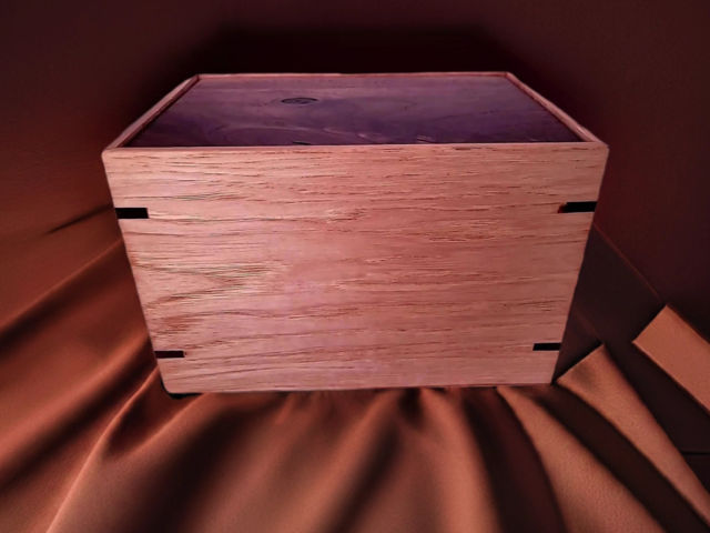 Personalized Medium Walnut & Hickory Urn, 150 ci — one-of-a-kind walnut cremation urn No. 331