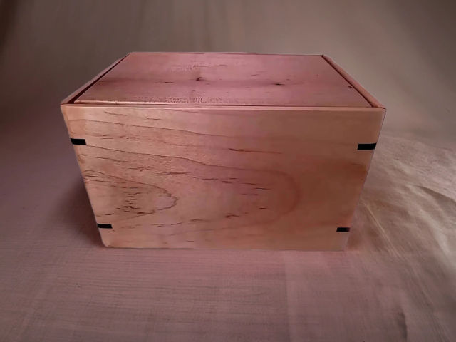 Personalized Medium Maple Urn, 150 ci — one-of-a-kind maple cremation urn No. 309