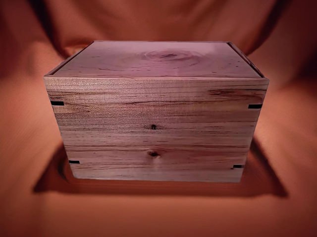 Personalized Medium Maple Urn, 150 ci — one-of-a-kind maple cremation urn No. 305