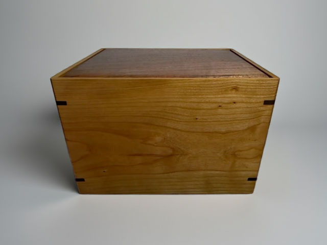 Personalized Companion Walnut & Cherry Urn, 394 ci — one-of-a-kind walnut cremation urn No. 521