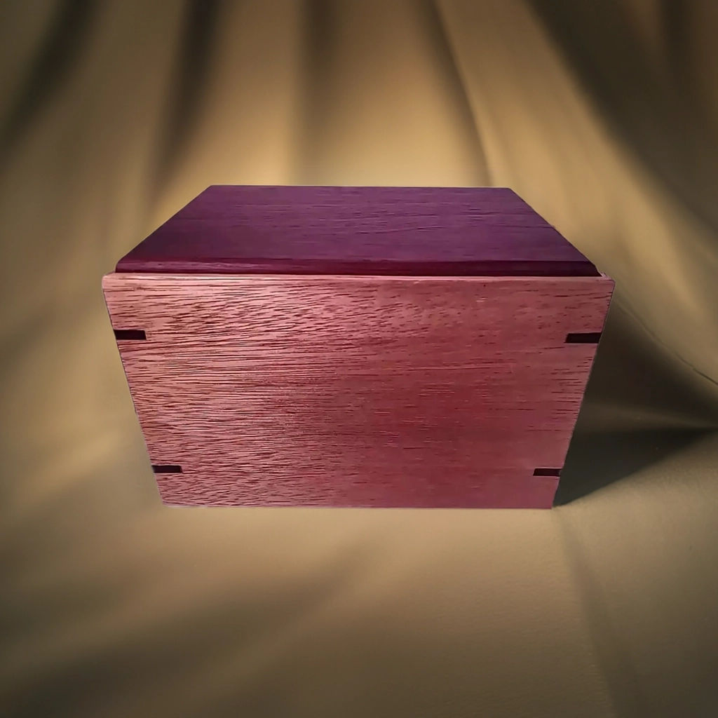 handcrafted maple urn with custom laser engraving
