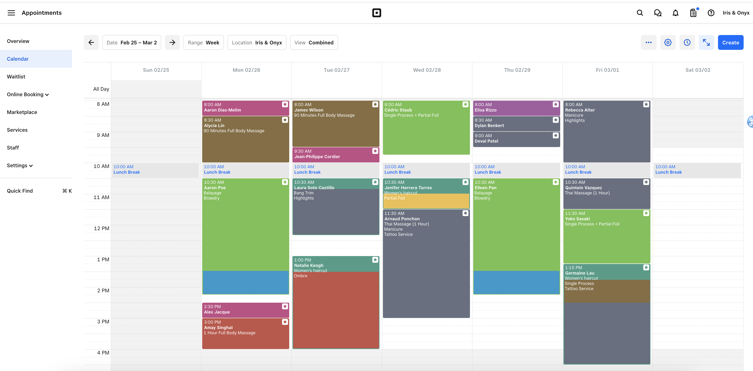 Square Appointments - Product updates | Calendar Color Coding by