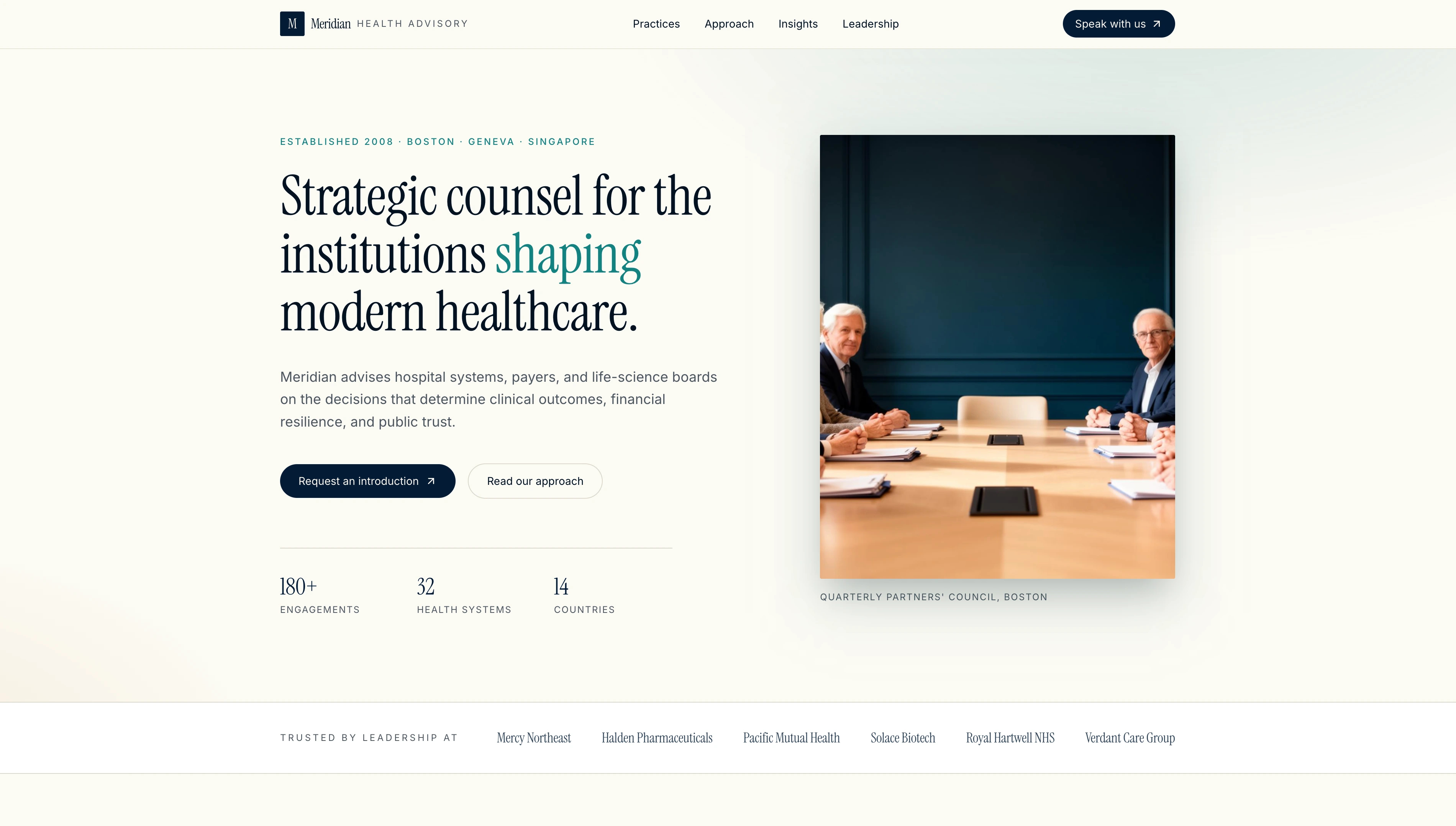 Healthcare advisory website modernization