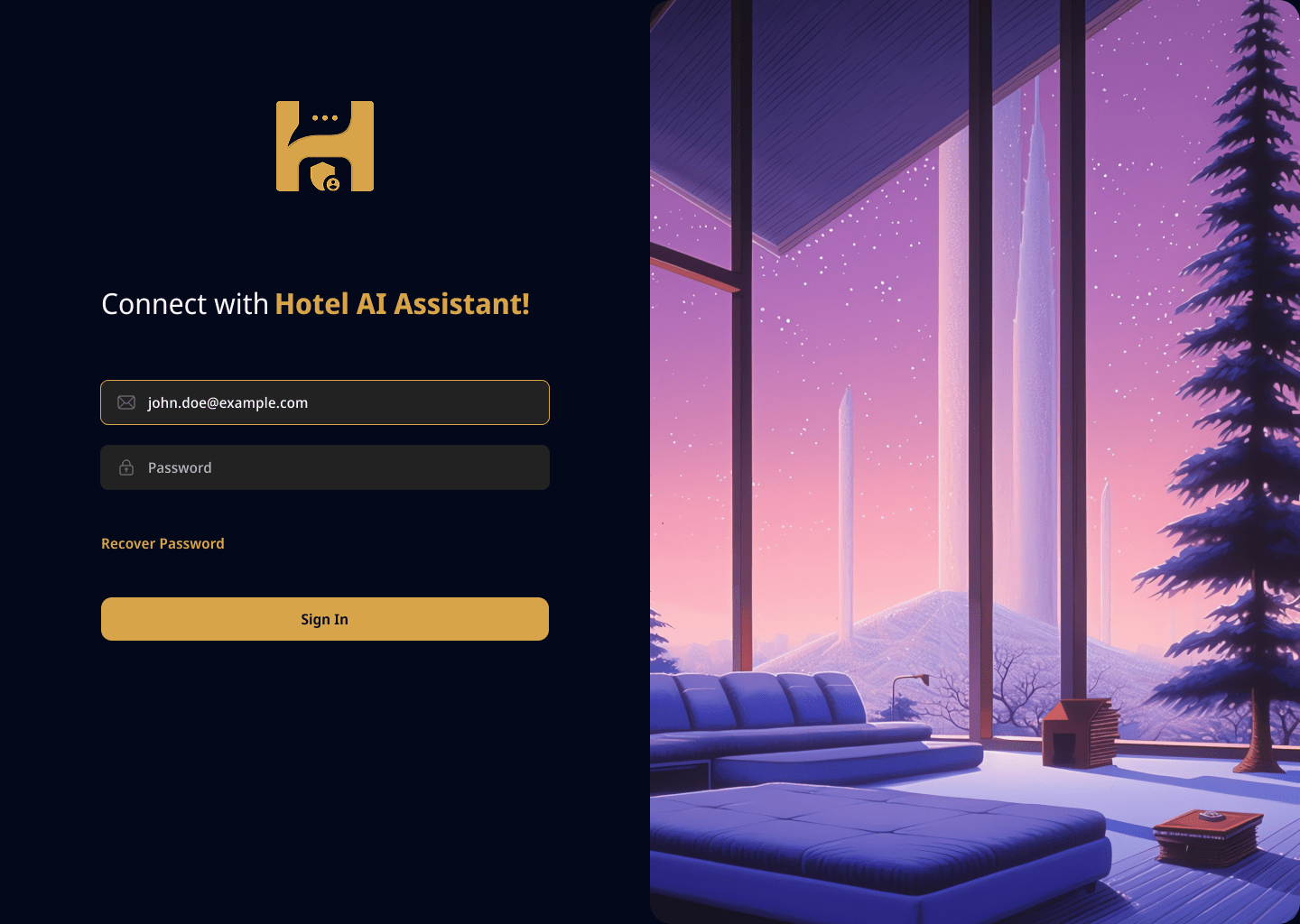 Hotel AI Assistant Guest Login