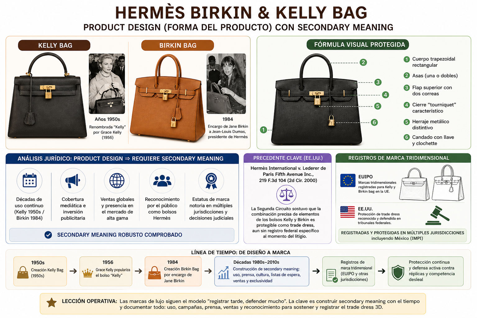 Bolso Hermès Birkin original — forma 3D y candado