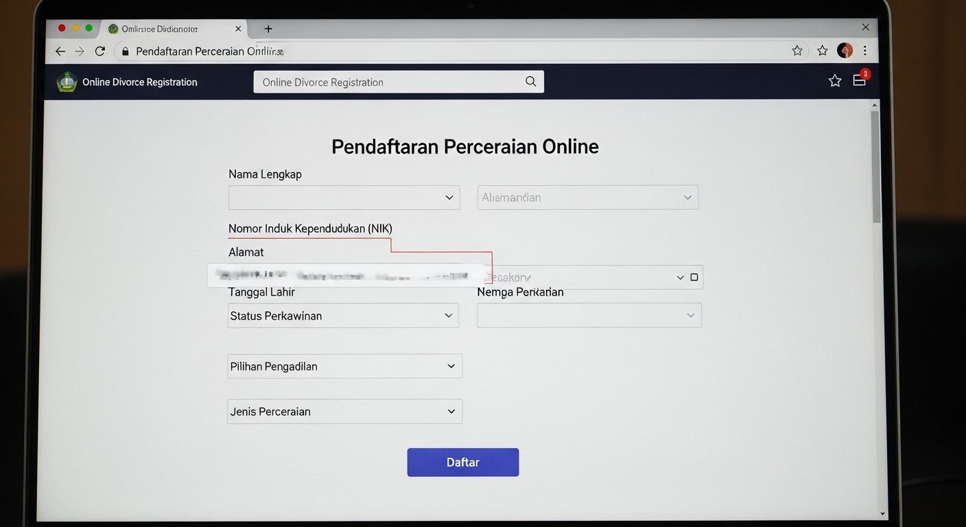 pendaftaran gugatan cerai online