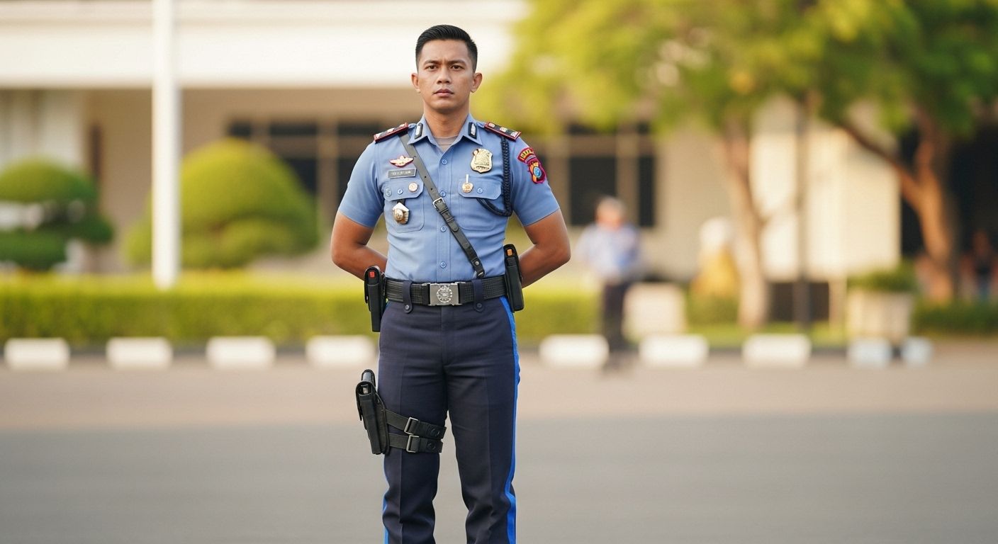polisi seragam biru