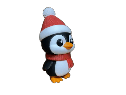 Christmas Penguin — Three-quarter view