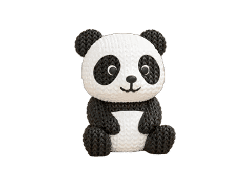 Knitted Panda — Side profile