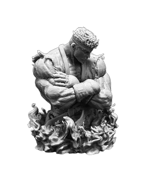 Street Fighter Warrior Pose — Side profile