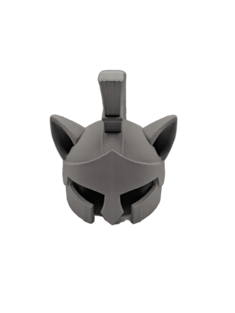 Spartan cat helmet! — Side profile