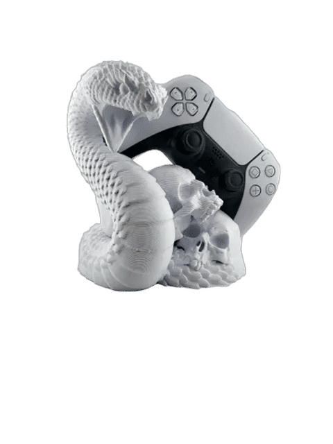 Snake & Skull PS5 Controller Stand — Surface detail