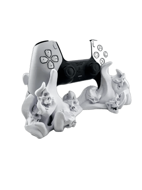 Hellfire Skull PS5 Controller Stand — Main view
