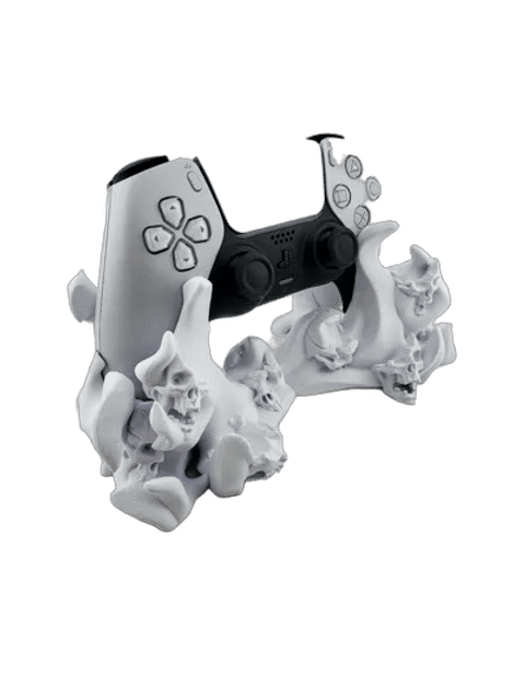 Hellfire Skull PS5 Controller Stand — Surface detail