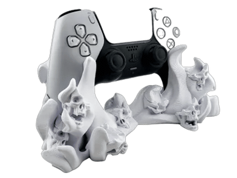 Hellfire Skull PS5 Controller Stand — From above