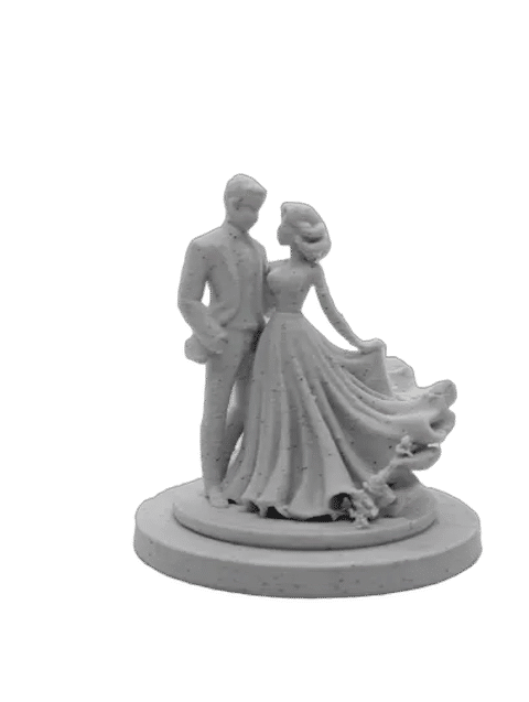 Eternal Elegance Bride & Groom Romantic Sculpture — Main view