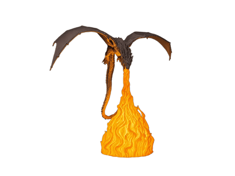 Flame Breath Dragon Lamp — Three-quarter view