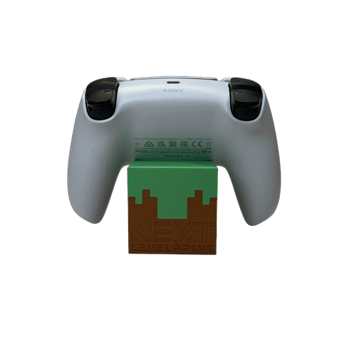 Grass Block PS5 Controller Stand — Surface detail