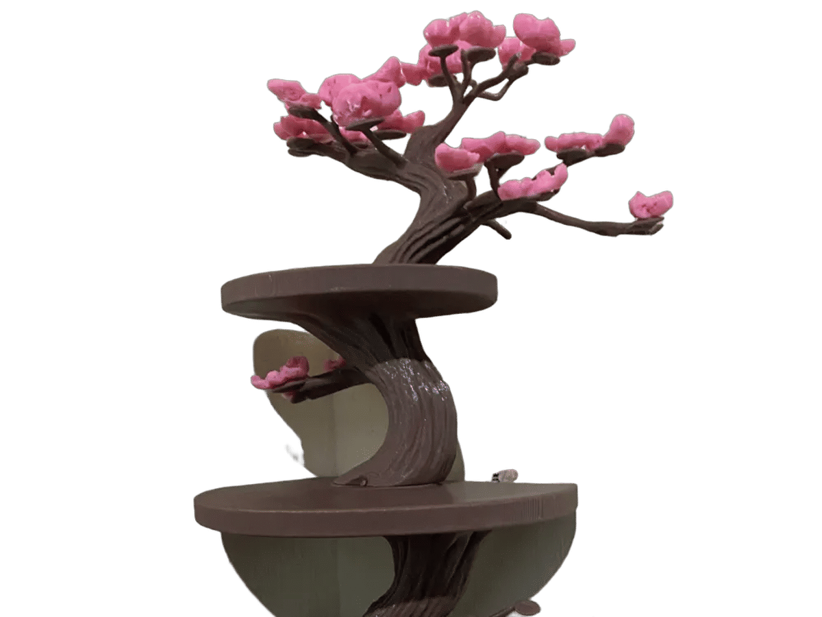 Bonsai Corner Shelf – Minimal Tree Wall Organizer — Main view
