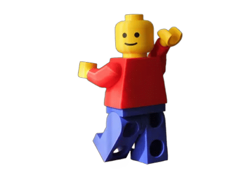 Articulated Brick-Style Figure — Surface detail