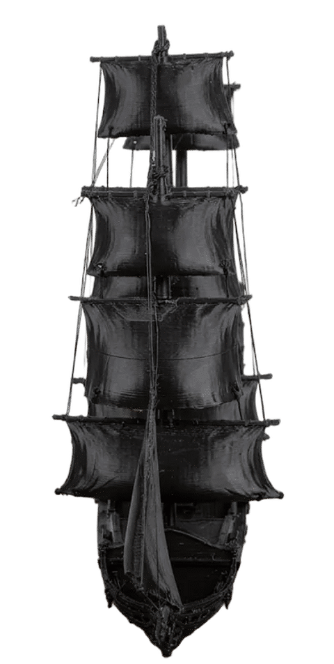 Black Pearl Inspired Pirate Ship – Display Model — Main view