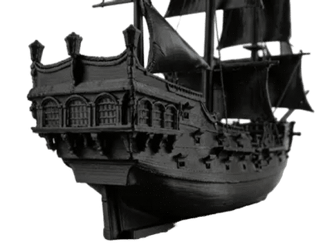 Black Pearl Inspired Pirate Ship – Display Model — Side profile