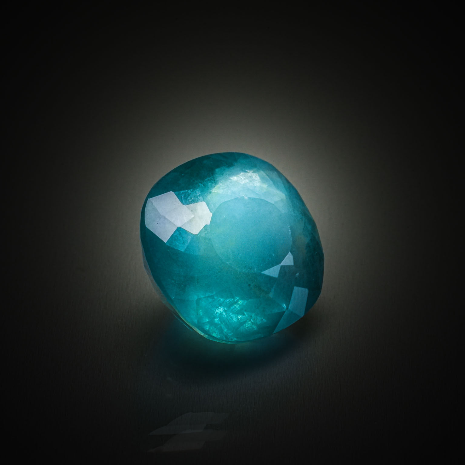 Fluorite bleue/verte coussin sur papier. - Lazuli