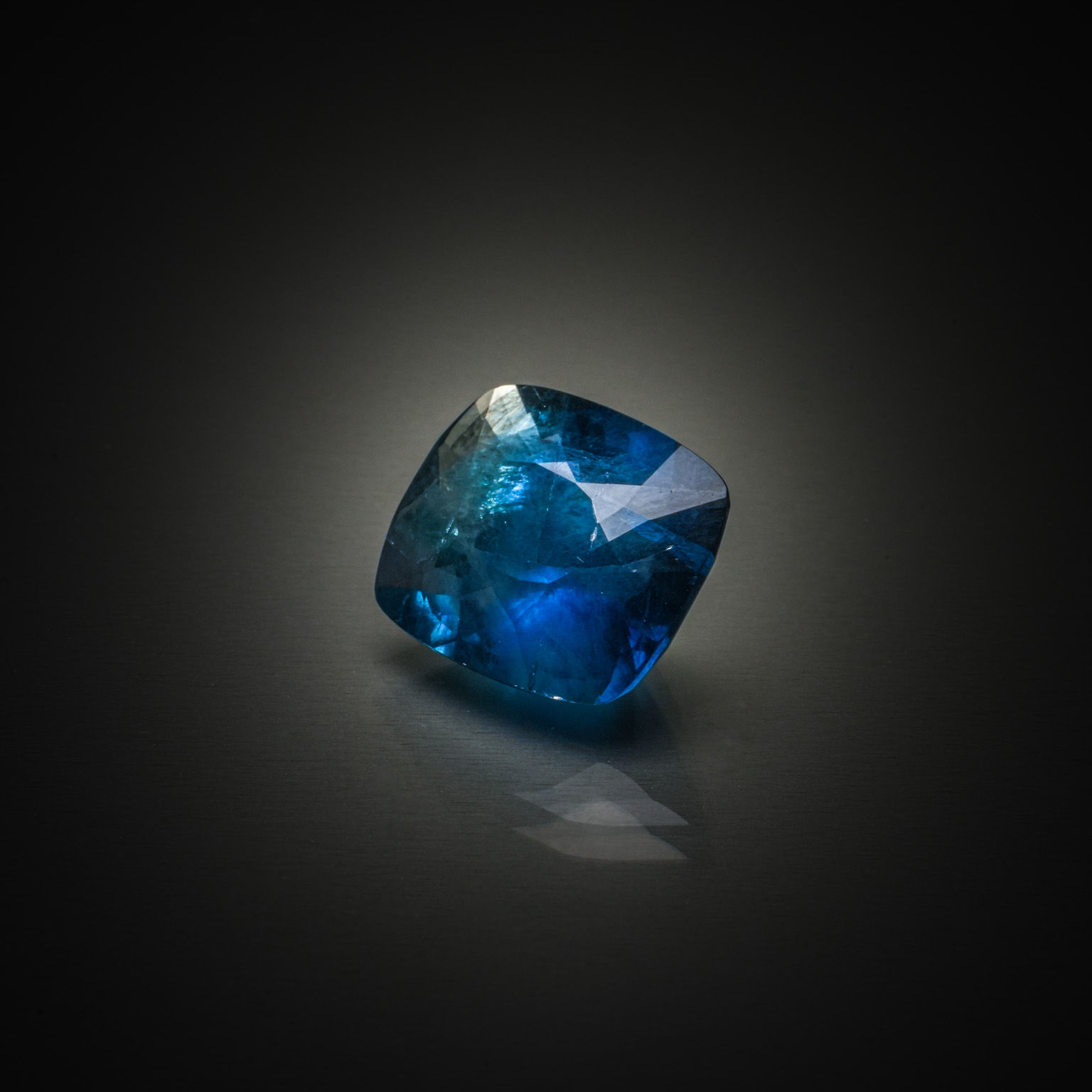 Fluorite bleue/verte coussin sur papier. - Lazuli