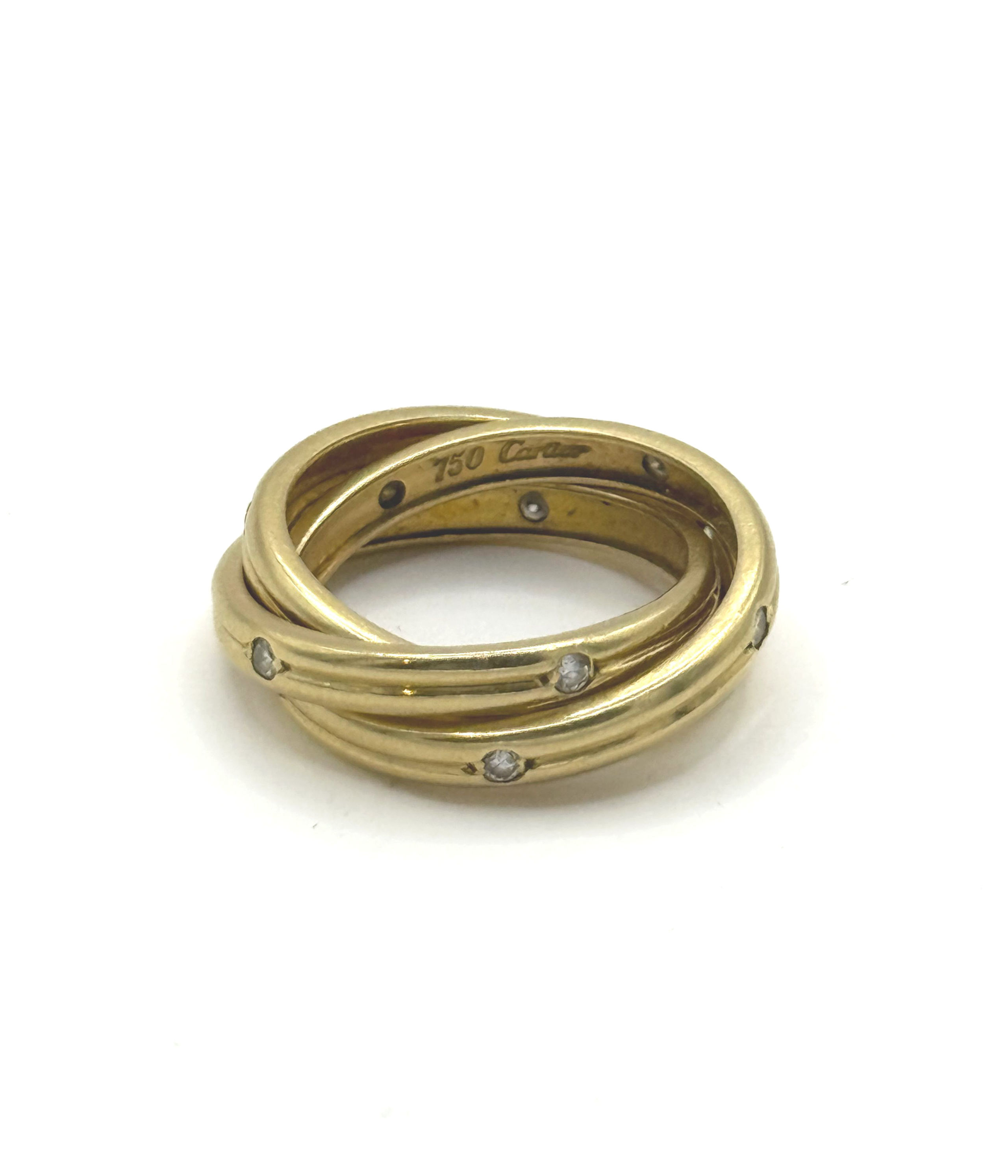 Bague en or gris (750 millièmes) pavée de diamants et saphirs ronds. - Lazuli