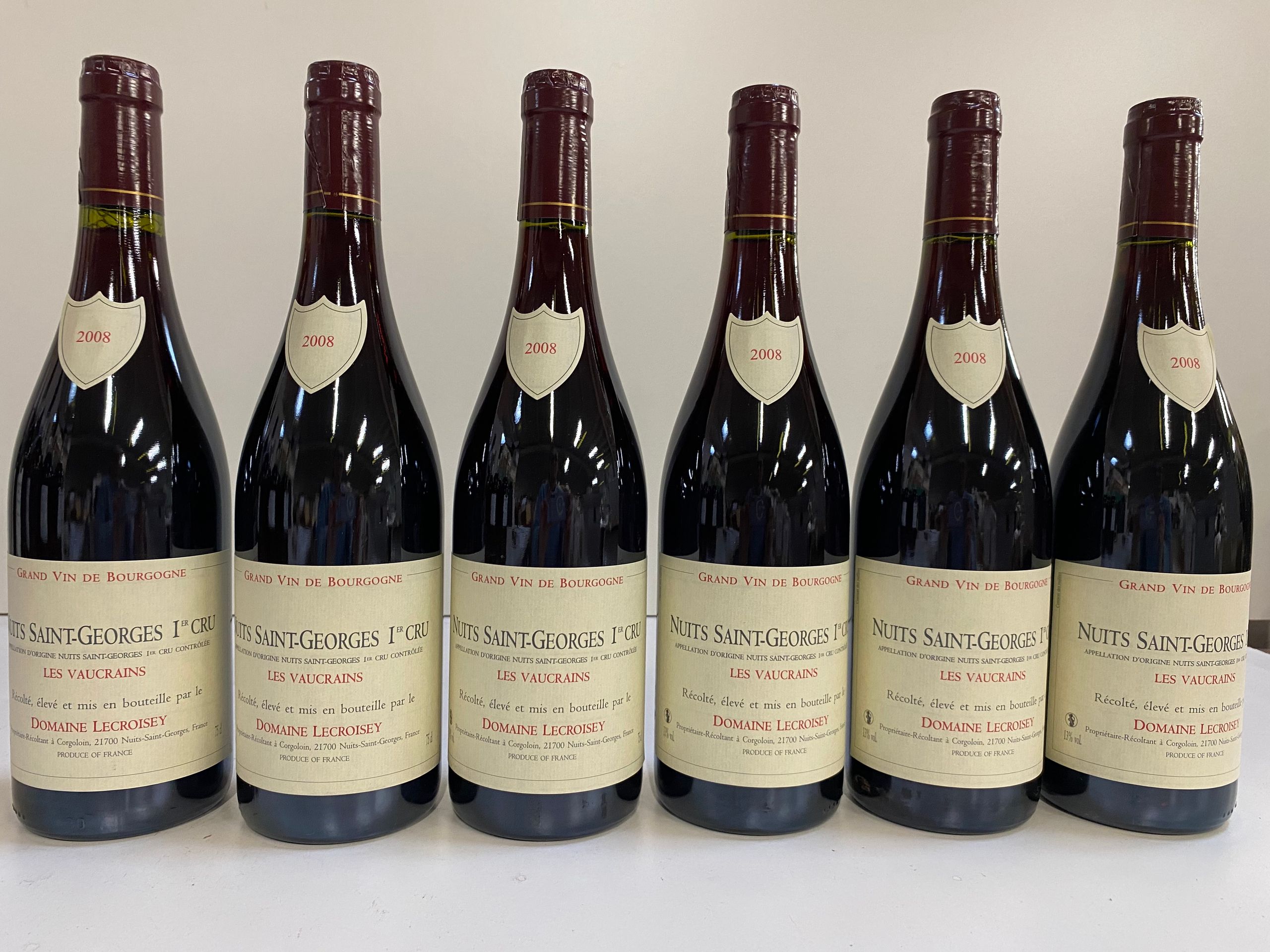 6 Bouteilles Nuits Saint Georges 1er Cru Les Vaucrain 2008 Domaine Lecroisey récoltant parfaite - Lazuli